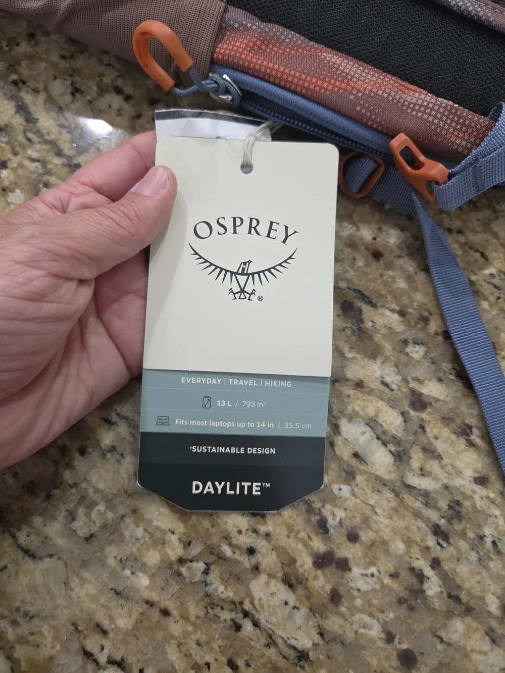 OSPREY Daylite Backpack in Dusty Rose with Blue and Orange Accents